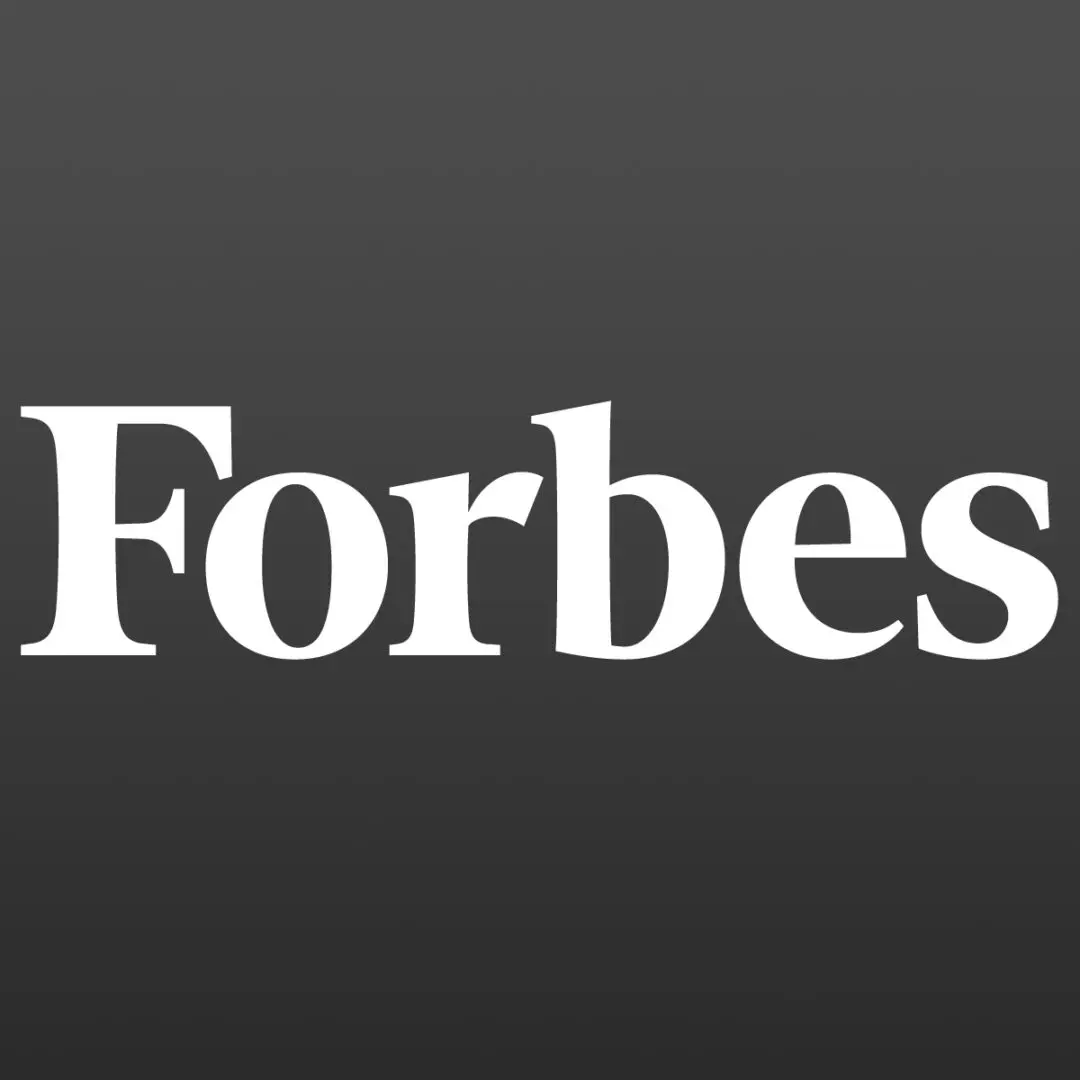 Forbes logo on a black background